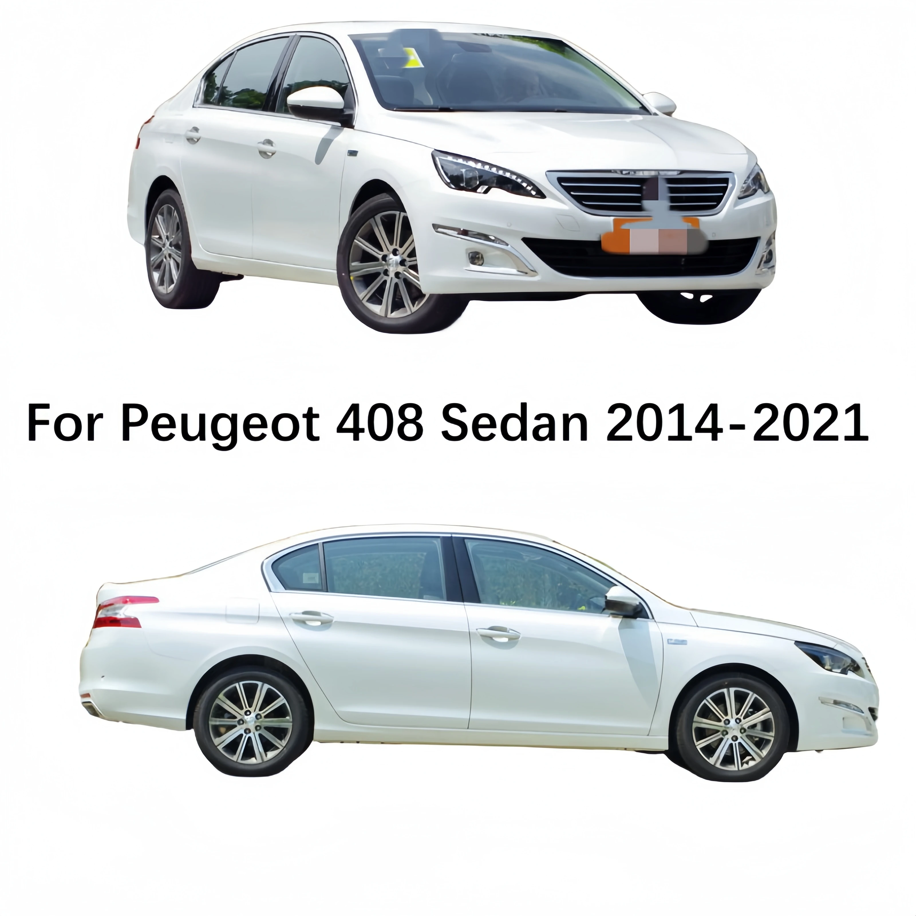 For Peugeot 408 Sedan 2014-2021 Window Visor Side Vent Rain Guard Deflectors Shade Shield Shelter Cover Cars Accessories