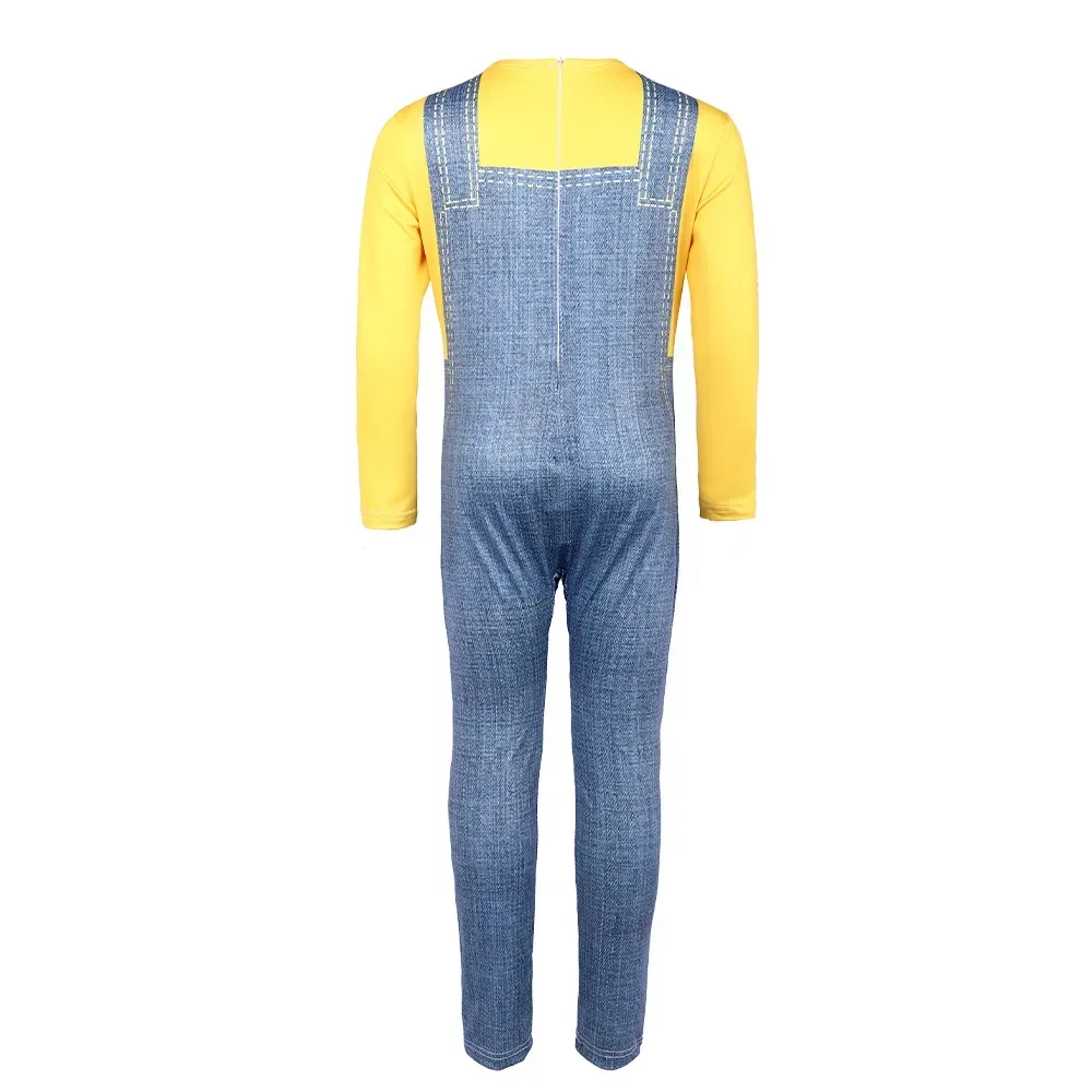 Despicable Me Minions Çocuk Tulum Cosplay Kostüm Yetişkin Çocuk Bodysuit Sahne Performansı Giydirme Cadılar Bayramı Partisi Giyim