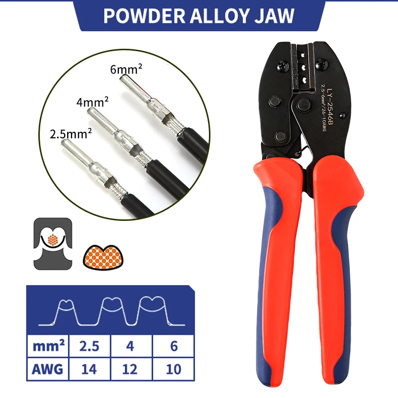 Imagem -02 - Solar Alicate Crimping Tool Kit Alicate de Corte Decapador de Fio Chave de Conector pv 2.5 mm mm mm