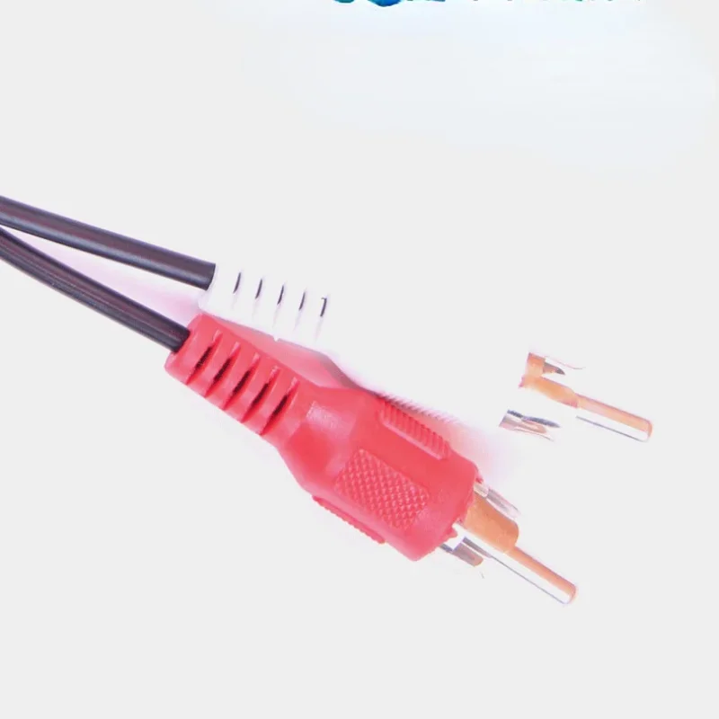 1.5M 3.5Mm Jack Ke 2 Kabel Audio RCA 3.5 Laki-laki Ke RCA Laki-laki Kabel Aux Koaksial Berlapis Emas untuk Laptop TV DVD Amplifier