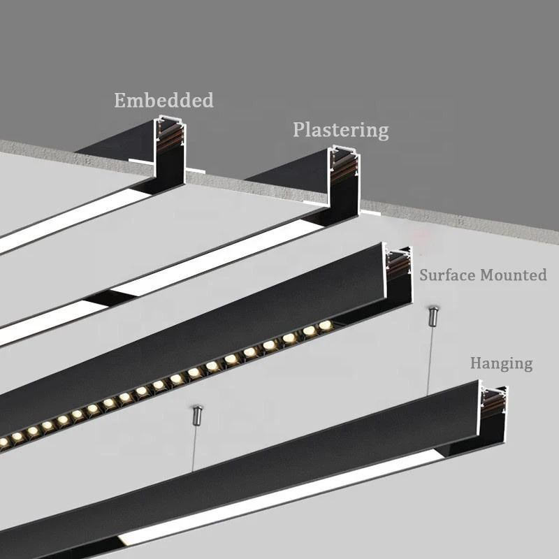 System gąsienic magnetycznych Seria szyn Sufit Wbudowane tynkowanie Montowane na powierzchni Wiszące aluminium 48V Bezpieczne działanie do