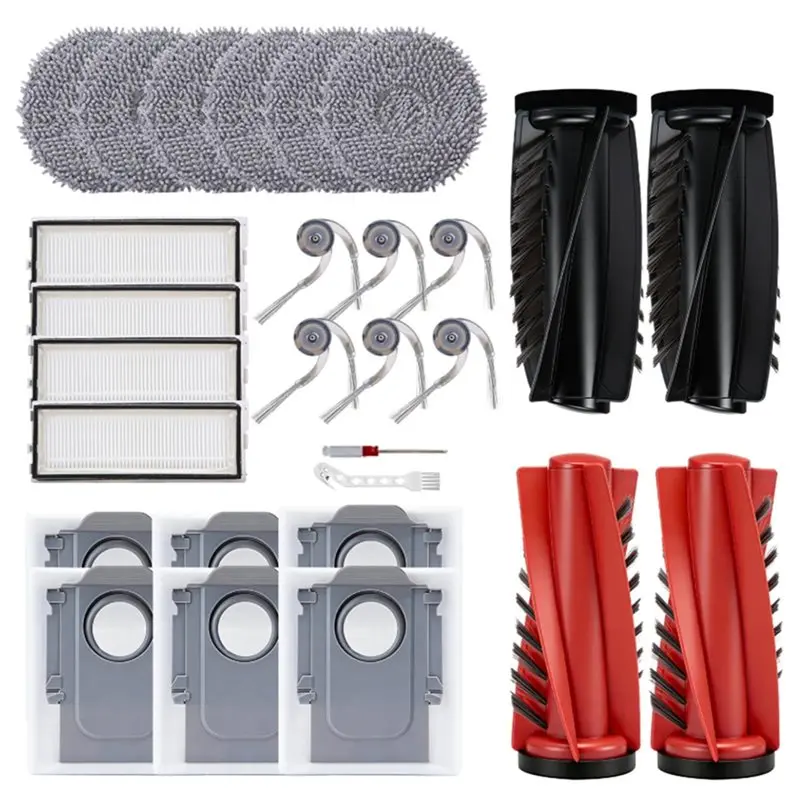 NEW!A61I Replacement Parts Kit 28Pcs For Roborock Qrevo S5V/Curv(S5X)/Edge(S5A) Accessories- For Qrevo S5V Replacement