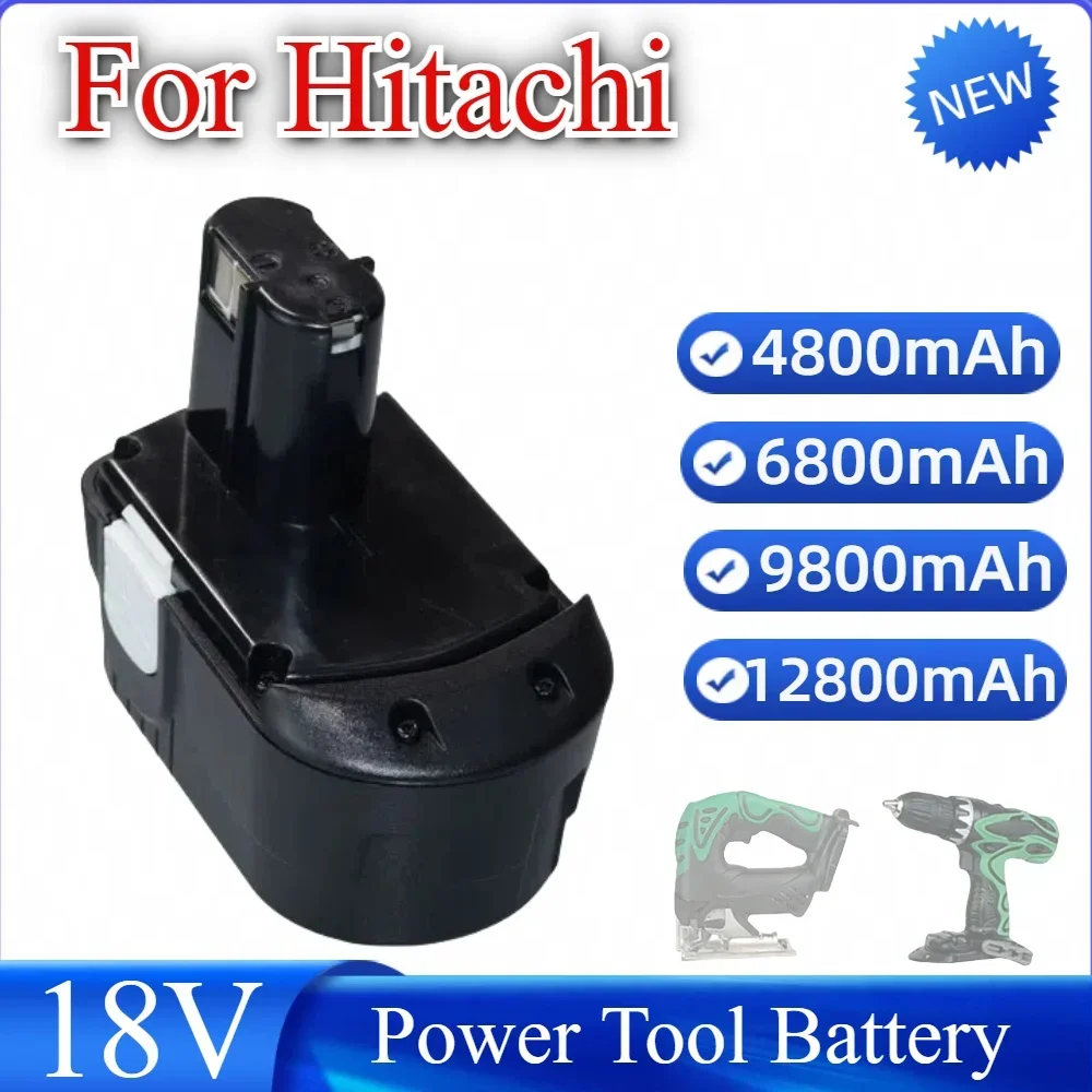 

Latest Upgrade 18V 4.8/6.8/.8/12.8Ah Power Tool Battery for Hitachi Power Tool Screwdriver Drill: EB1820 EB1812 EB1830H EB1833X