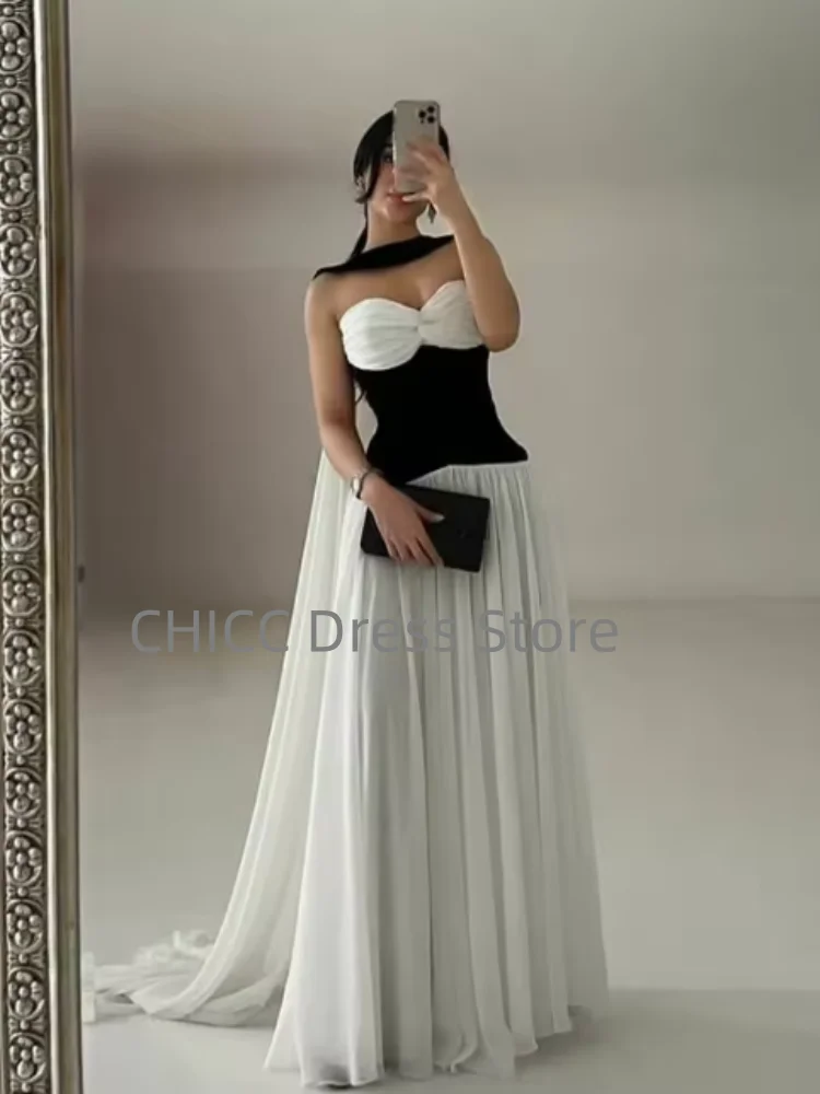 Vestidos de fiesta sexys sin tirantes, vestido de noche sin mangas, capa hasta el suelo, plisado, ocasiones especiales, elegante vestido de fiesta personalizado