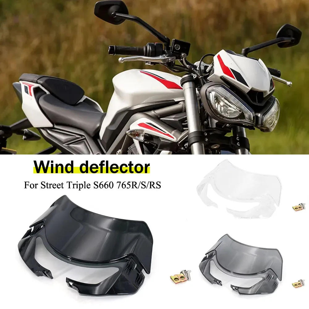 

For Street Triple S660 S 660 765R 765S 765RS 765 R RS 2022 2021 2020 New Motorcycle Front Windshield Windscreen wind deflector