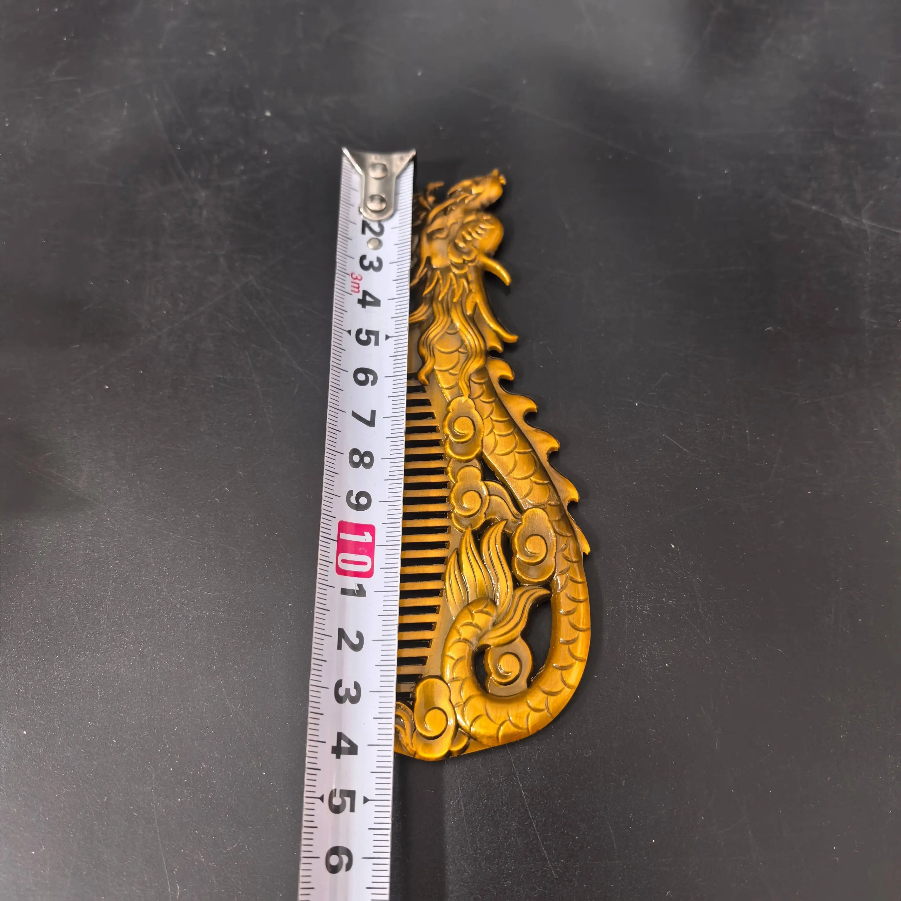 Antique alloy copper characteristic handmade dragon and phoenix chengxiang comb retro court hanfu hair comb hair jewelry carry-o