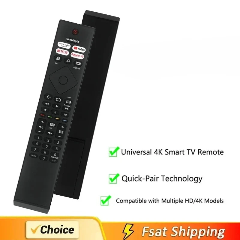 BRC0984501 para Philips Android Smart Network TV Control remoto 398GR10BEPHN0041BC 4K UHD Android TV 43/50/55PUS7906/12
