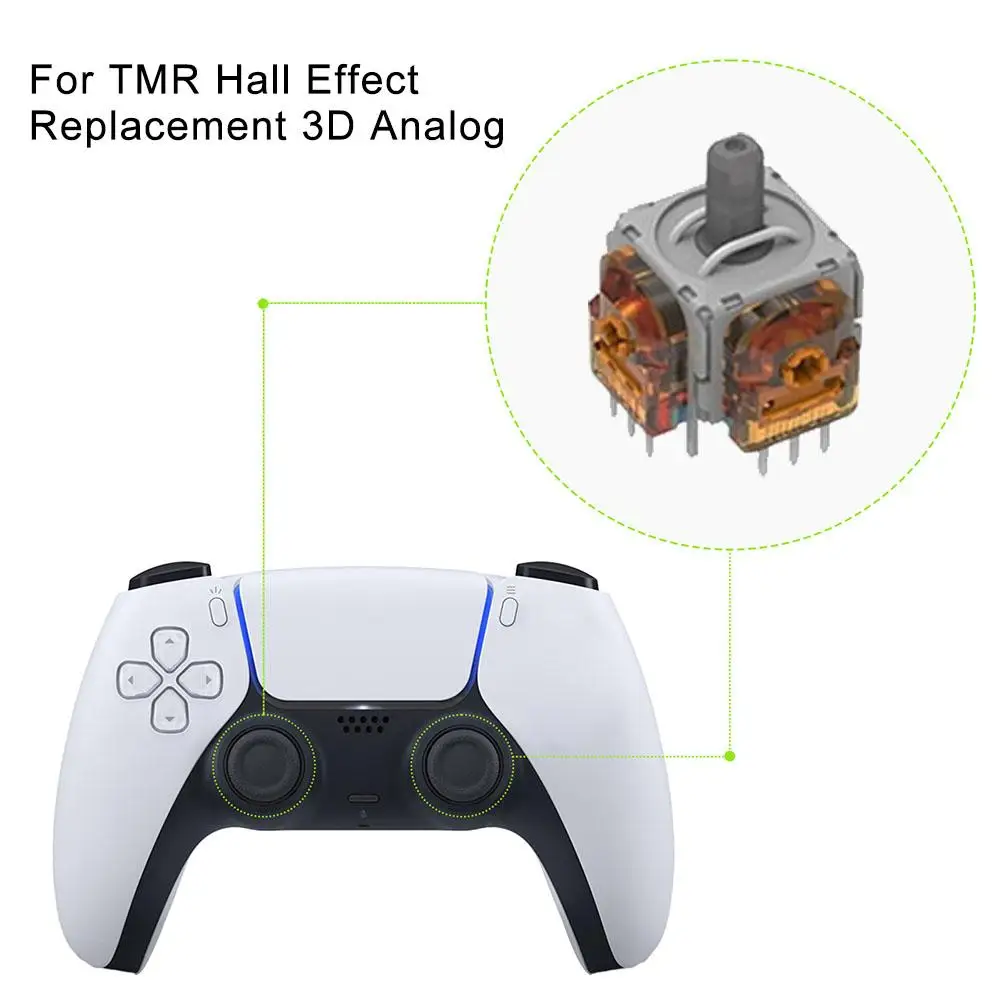 2Pcs 3D Analog Joystick Sensor Module New TMR Hall Effekt For Controllers Hall Thumb Stick For PS4 XboxS SwitchPro