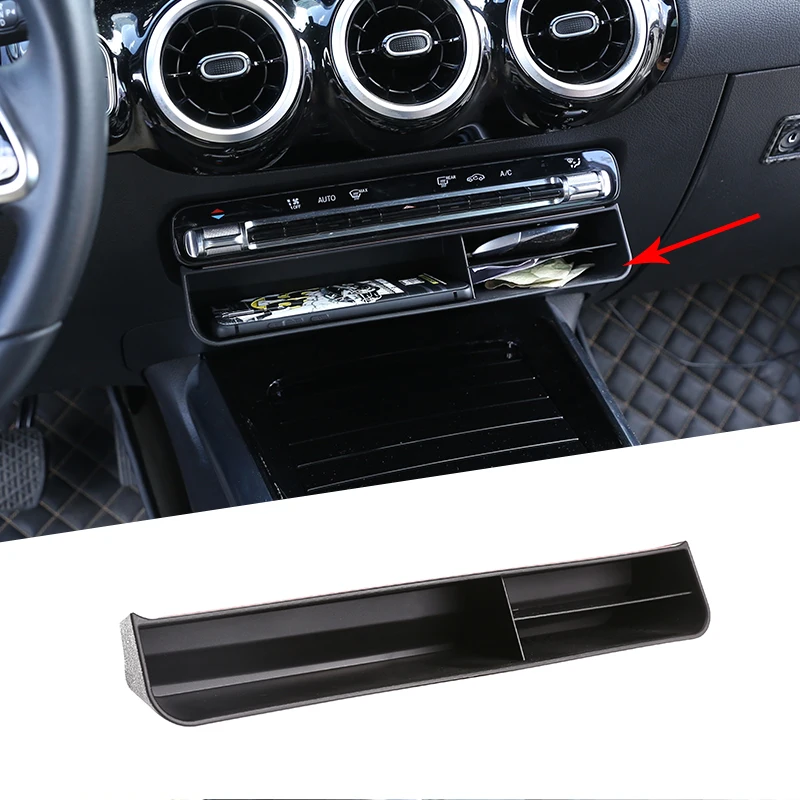 

ABS Black Central Control Storage Box Trim For Mercedes Benz B GLB GLE GLS Class W247 X247 W167 X167 2020 Car Accessories