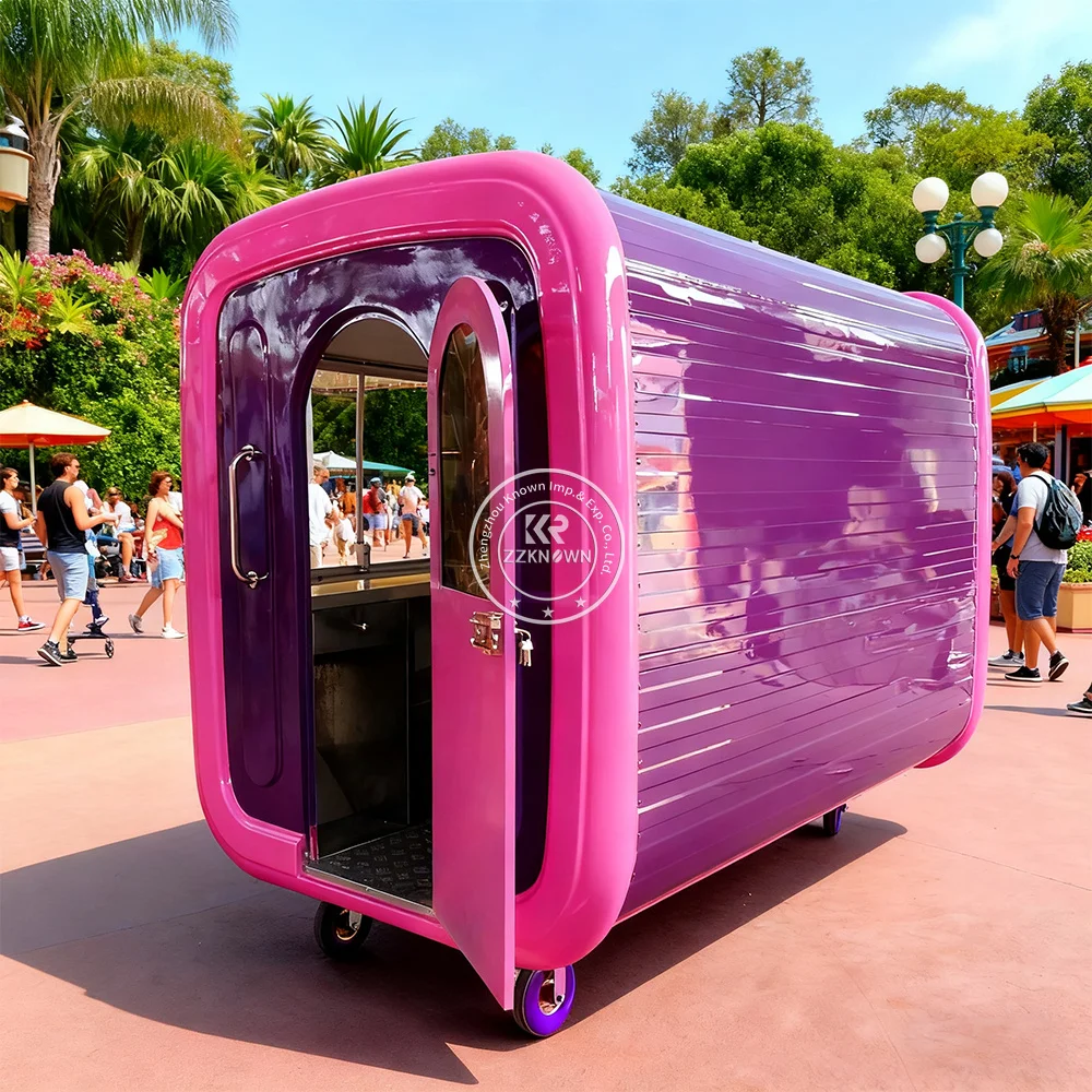 

Portable Outdoor Kitchen Food Truck Trailer High Quality Food Cart Mobile Snack Cart Ice Cream Truck for Business