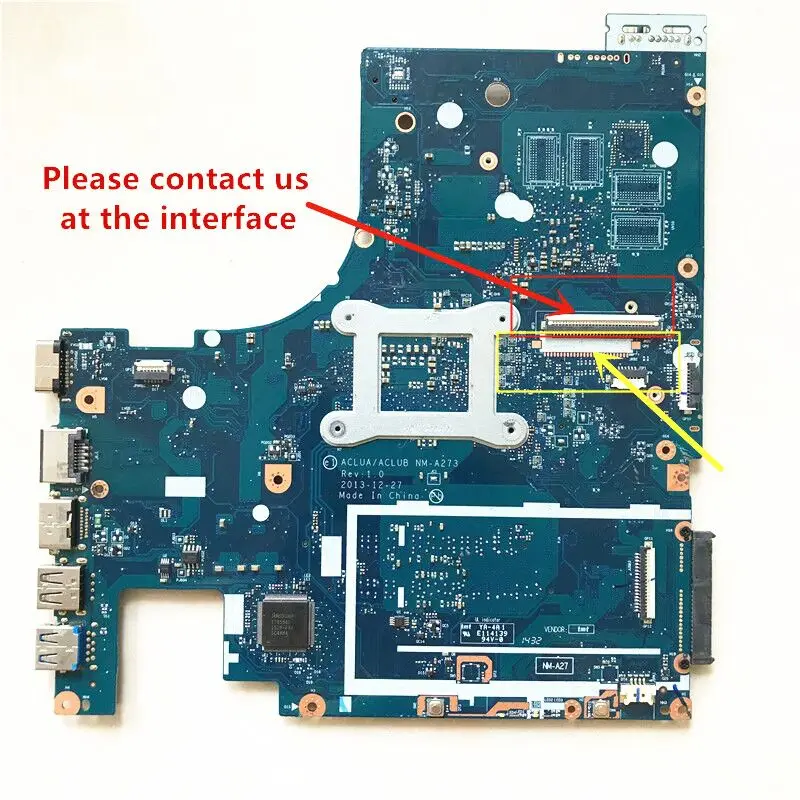 90007213 For Lenovo G50-70M Z50-70 G50-70 Laptop Motherboard W/ I3-4010U/ 4030U CPU N15V-GM-S-A2 ACLUA/ACLUB NM-A273 100% Test