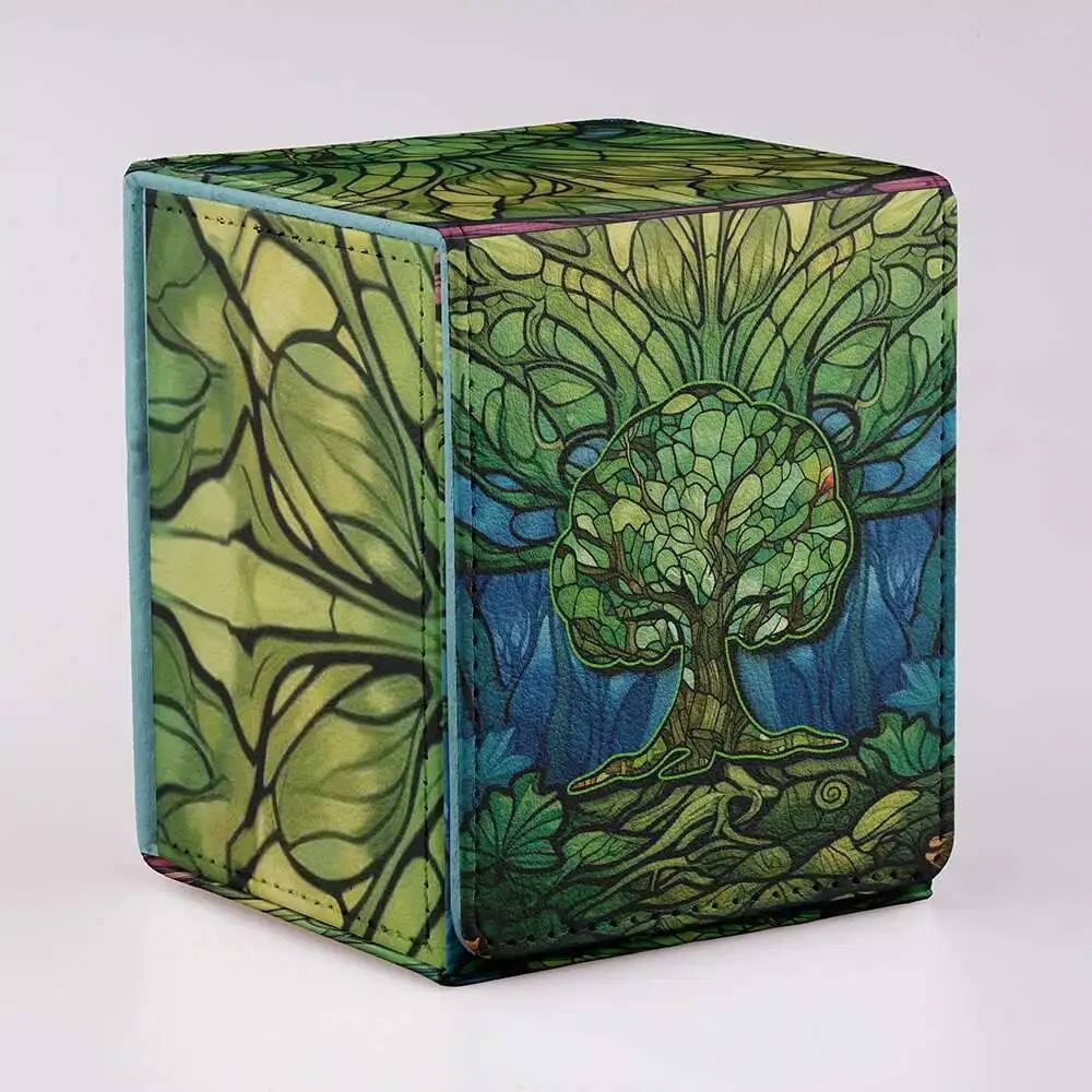 TCG Deck Box 100+ PU Windowed Single Deck PTCG DCG Tabletop Gametrading Cards Storage Box Free 35tp Shell Deck 2 Spacers 2 Dice — zdjęcie 4