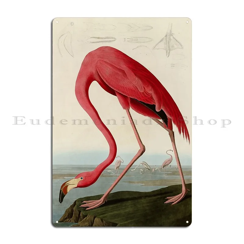 American Flamingo Metal Plaque Poster Wall Cave Personalized Retro Garage Garage Tin Sign Poster
