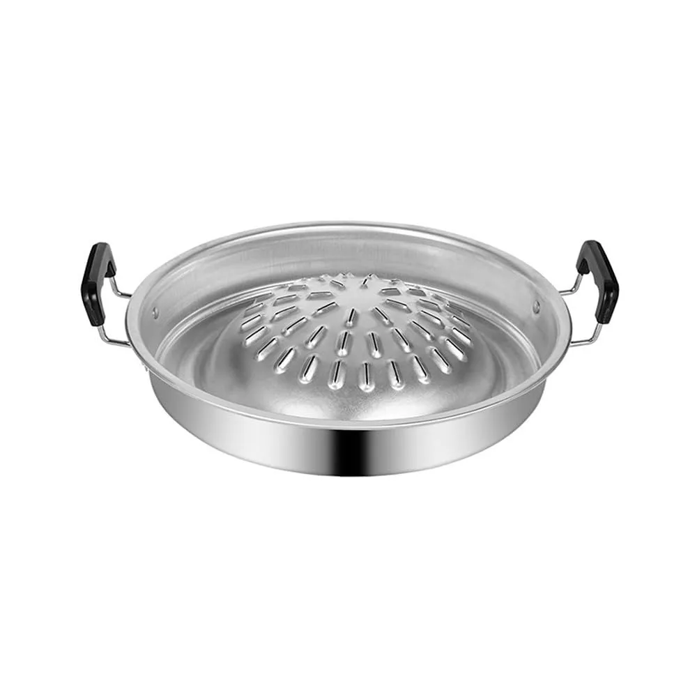 2 in 1 Hot Pot Grill Pan Non Stick Aluminum BBQ Grill Even Heating Tabletop Cooker for Indoor Outdoor Camping Kitchen