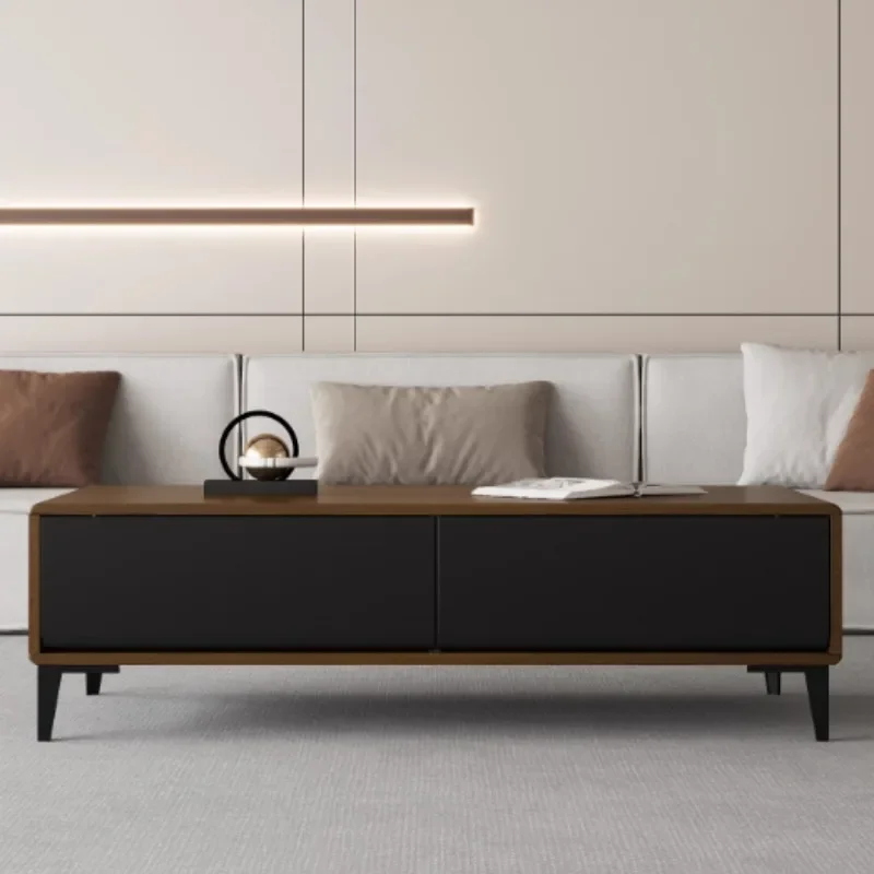 For Enclosed Square Coffee Tables Accessories Wood Small Living Room Coffee Table Console Design Salon Mesa Auxiliar Furniture