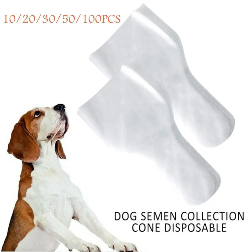 Cono de recolección de semen, funda desechable, inseminación Artificial canina, suministros para razas de perros