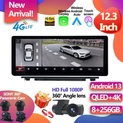 For Audi Q3 8 Core Android 13 System Car Multimedia Stereo Google WIFI 4G SIM 12.3 Inch IPS Touch Screen GPS Navi Carplay