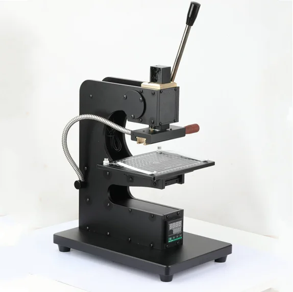 Manual Embossing Machine DIY Hot Stamping Press for Leather PU Paper