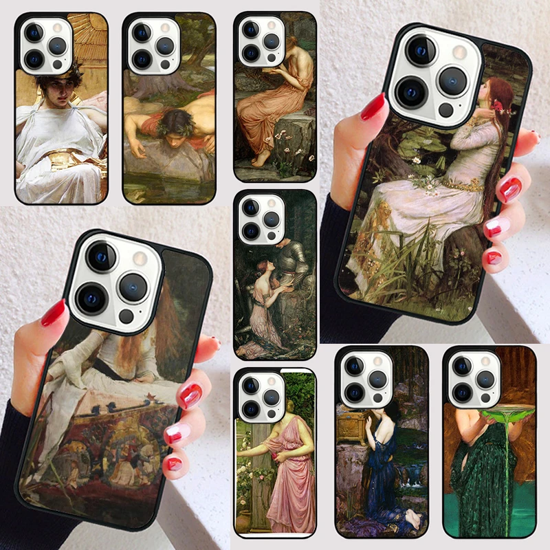 John William Waterhouse cover For iPhone 15 16 13 12 11 14 Pro Max Mini Max SE 2020 7 8 6S Plus Phone Case