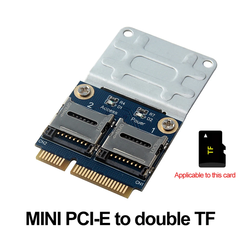 2 ssd hdd duplo-sdhc sdxc tf para mini leitor de cartão de memória pcie mini adaptador pci-e mini mpcie para 2 mini-sdcards para laptop