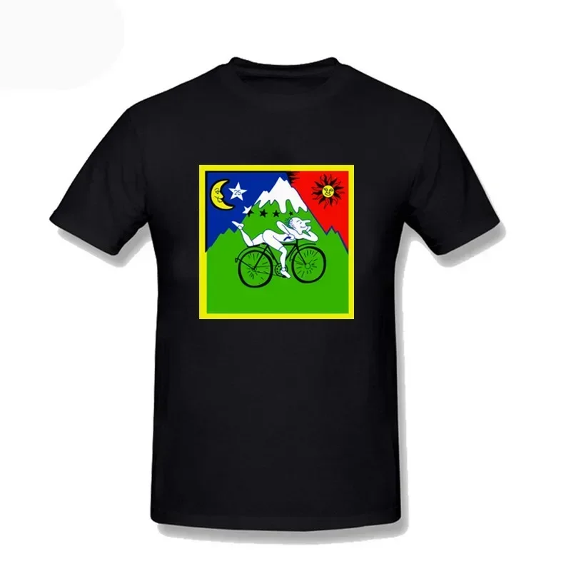 Tees Hip Hop Short Sleeve Men's Oversized Tee Shirt 5XL Funny T Shirts Albert Hofmann Bicycle Day LSD 1943 Tshirt Unisex Top