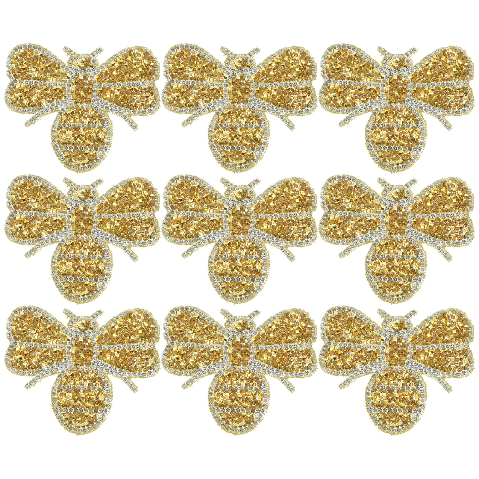 

10 Pcs Bee Iron Patches Honey Embroidered Resin Wear Resistant DIY Hat Cartoon Multi Function Clothes Accessories Stickers