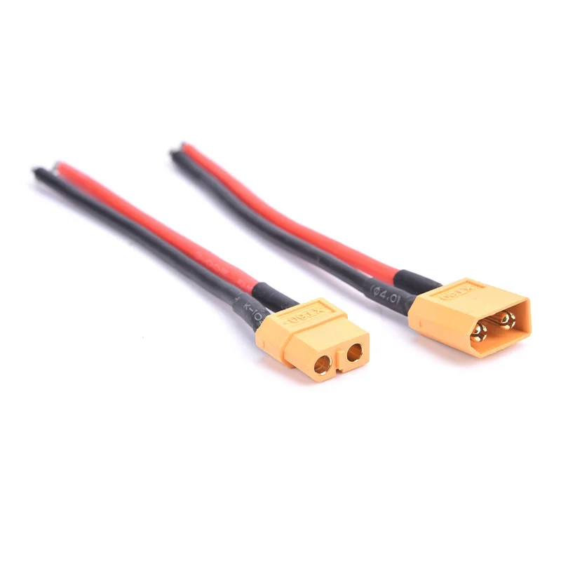 【C】1Pair XT60 XT-60 Male+Female Connectors Plugs With Silicone 14 AWG Wire For RC Lipo Battery Banana Plug Connectors