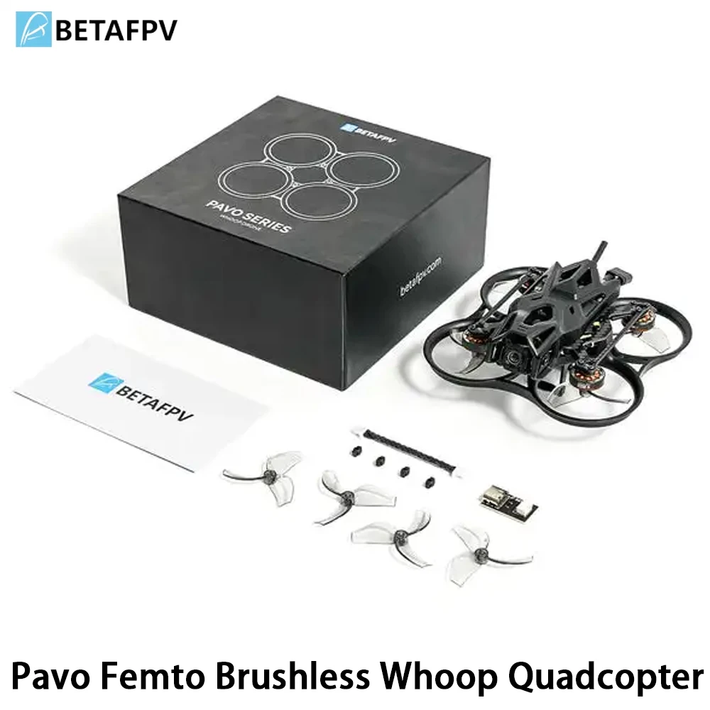 

BETAFPV Pavo Femto Brushless Whoop Quadcopter Drone 2S ELRS 2.4G 1102 14000KV Motor For DJI O4 Air Unit RC FPV Racing Drone