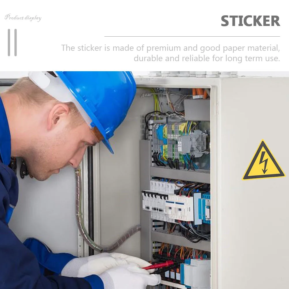 ملصقات الألواح الكهربائية 20 ورقة ملصقات تحذيرية علامة خطر الجهد العالي شارات السلامة للأسوار علامات التحذير الكهربائية #3