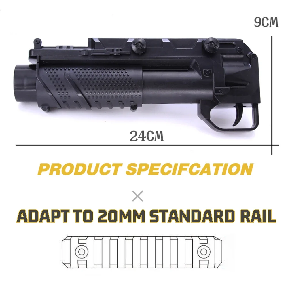 Lanzagranadas Profesional M203 para Pistola de Bolas de Gel M416, Cartucho de Espuma de 20 mm, Juego Deportivo al Aire Libre CS Counter Strike Toyvc