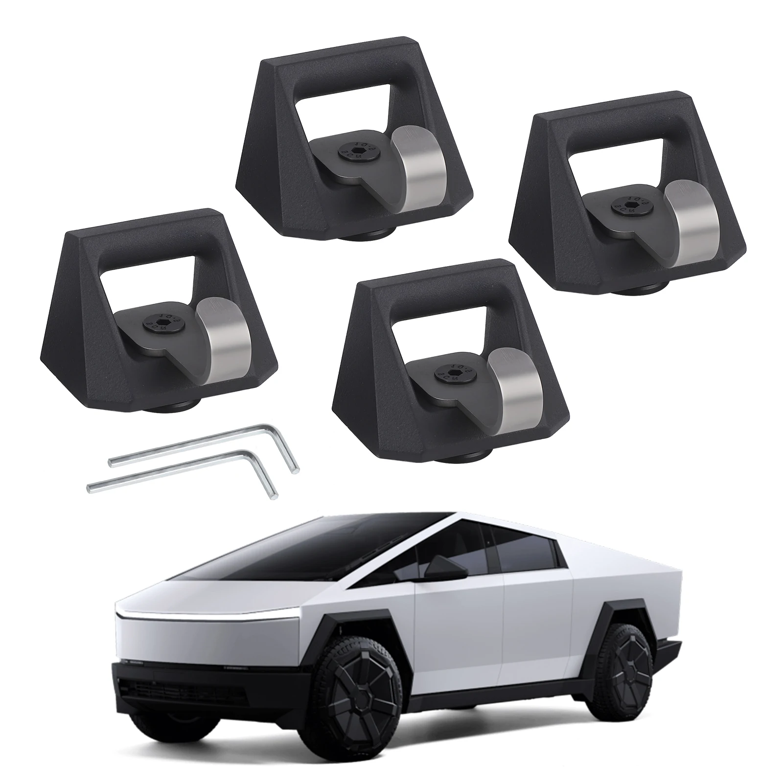 4 Pcs New Truck Rear Bucket Rail Hook Trunk L-track Splints Hook Fasteners Auto Accessories For Tesla Cybertruck 2023 2024 2025