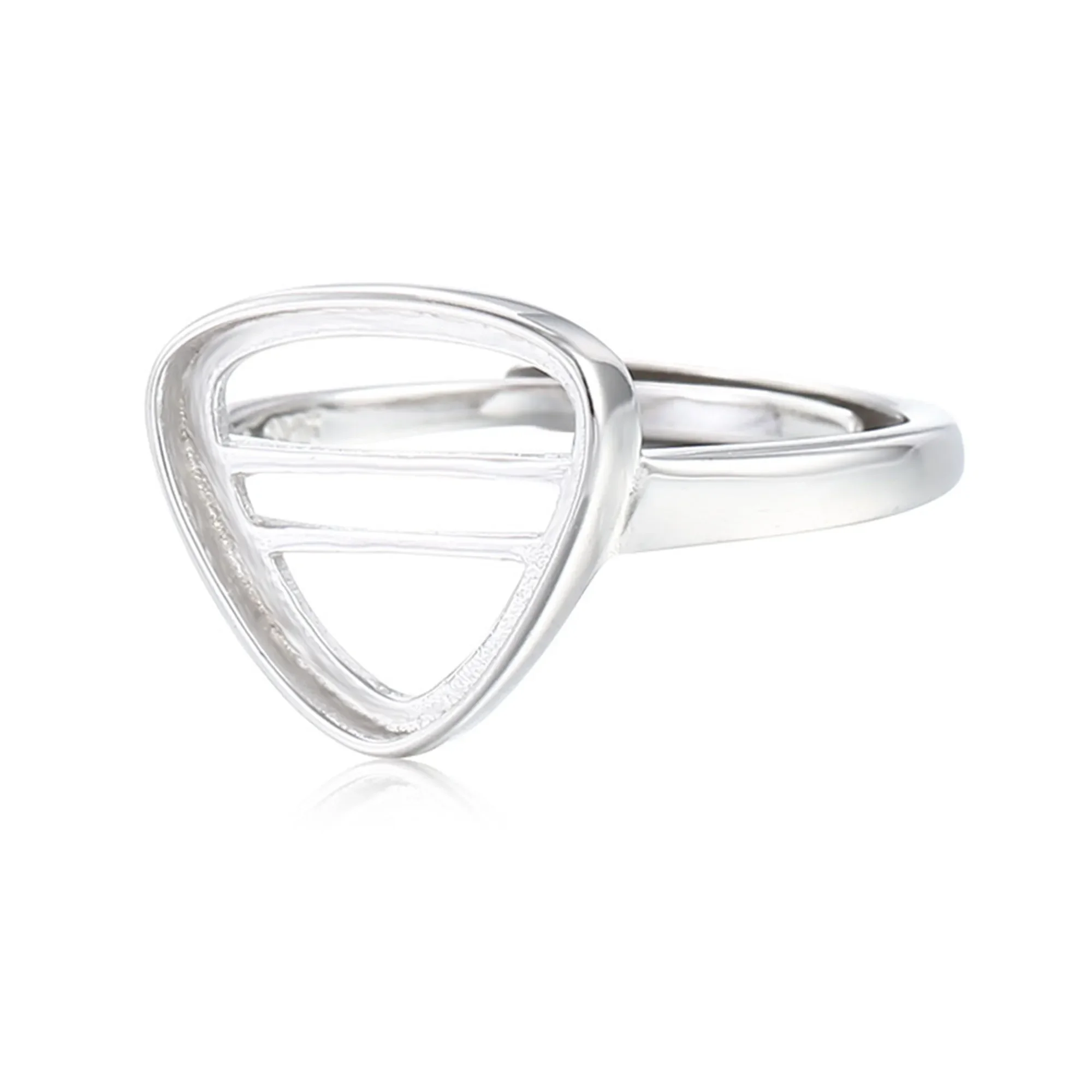 

Ring Blank for 11x11mm Triangle Cabochons Ring Base 925 Silver Adjustable Ring Setting