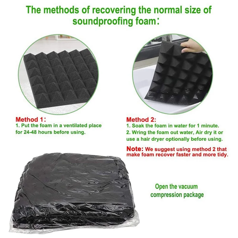 

ABYN-72Pcs 30X30X2.5Cm Sound Insulation Cotton Sound Insulation Foam Sound Insulation Foam