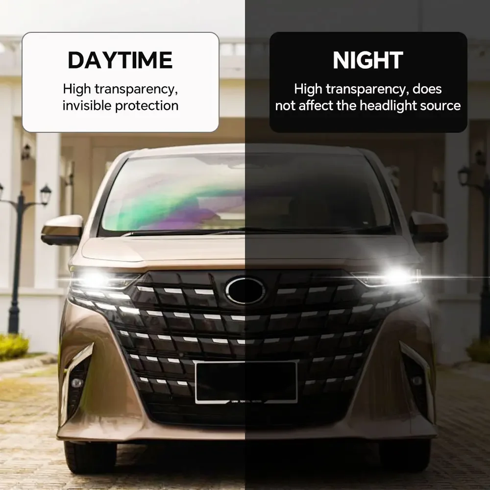 토요타 알파드 2024 2025 헤드라이트 후방 B 필러 긁힘 방지 TPU 페인트 보호 필름 프리컷 PPF 클리어 브라 내구성