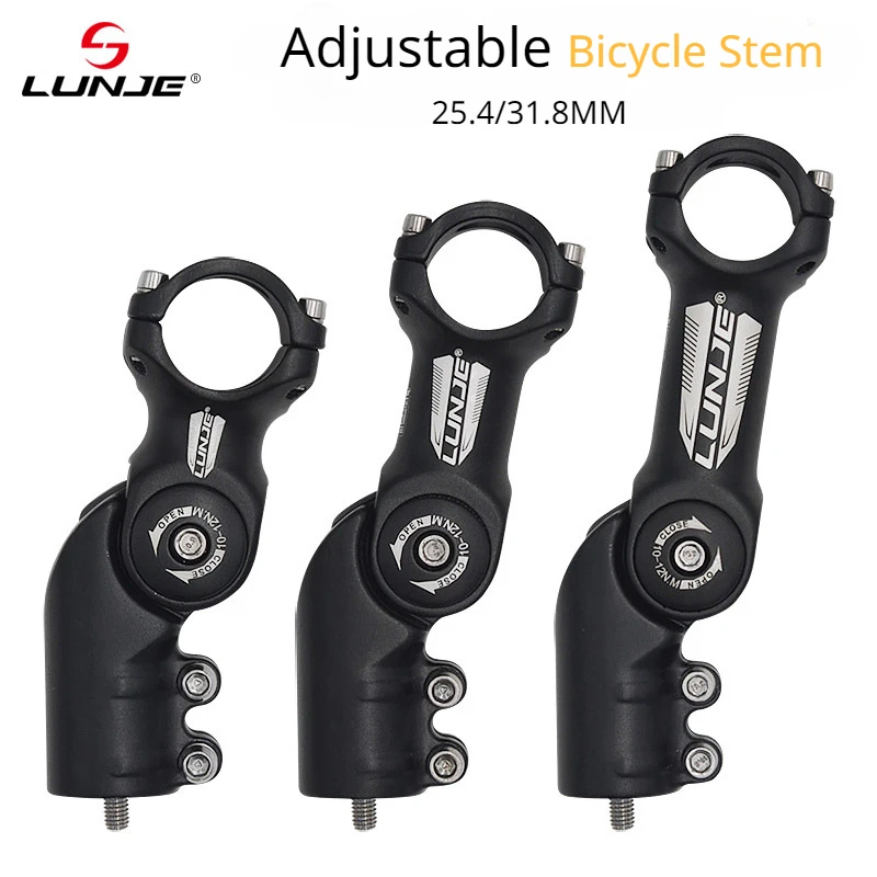 Bicycle Stem Adjustable ±60 Degree  25.4/31.8mm Handlebar Riser Extension Adapter 3D forging MBT Bike Parts 70-110MM