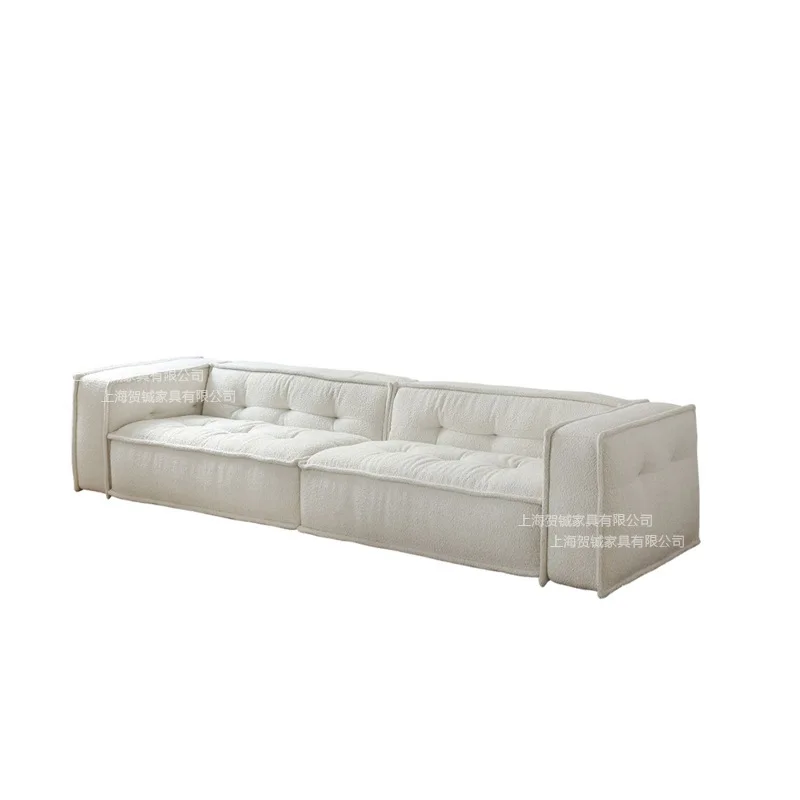 

Nordic designer fabric toast sofa wabi-sabi cream