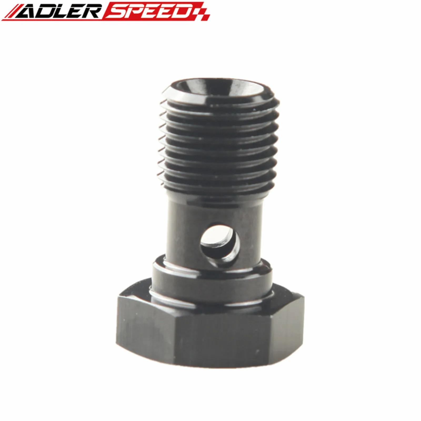 ADLERSPEED Aluminium Brake Fitting Adaptor - Banjo Bolt M8/M10/M12/M14/M16 x 1.0/1.25/1.5, 1/2-20, 7/16-24, 3/8-24 Black