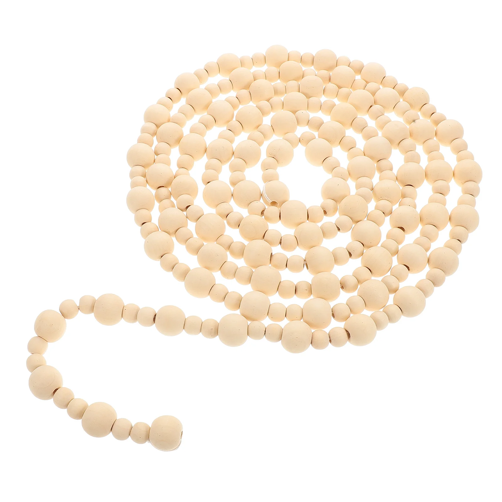 

Wooden Bead Pendant Christmas Hanging Decor for Tree Wall Door Window Farmhouse Style Holiday Decoration Craft Accessory