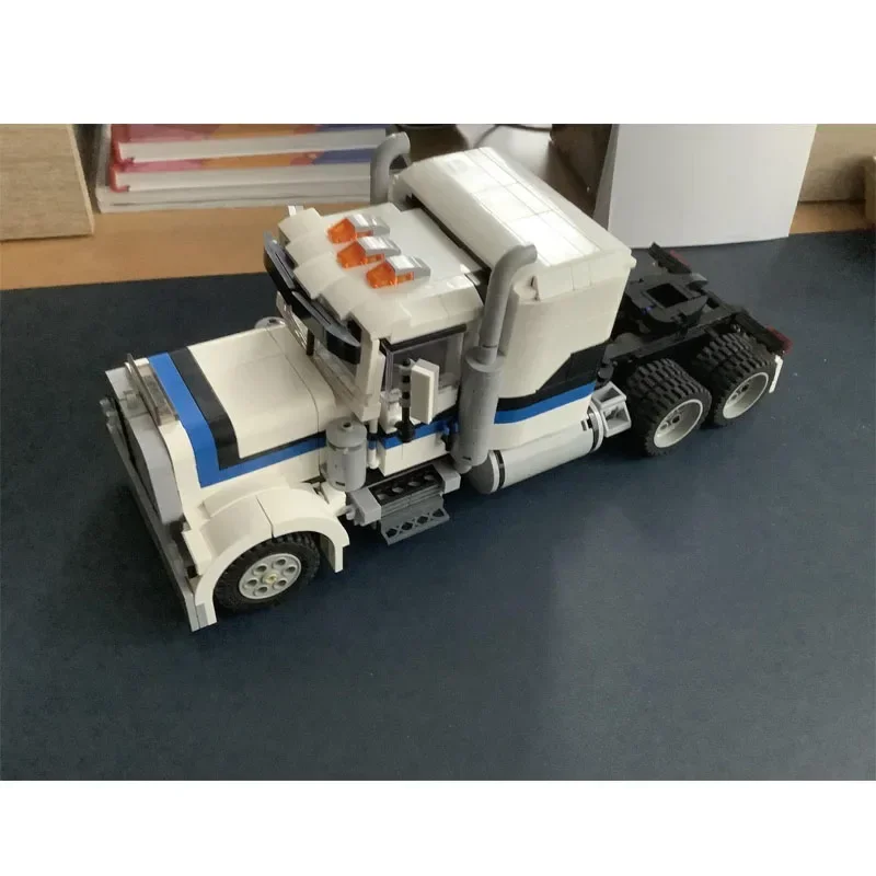 MOC-50611 الأبيض الكلاسيكي RC 379 شاحنة نقل المدينة اللبنات نموذج 1141 أجزاء الكبار الاطفال عيد ميلاد اللبنات لعبة