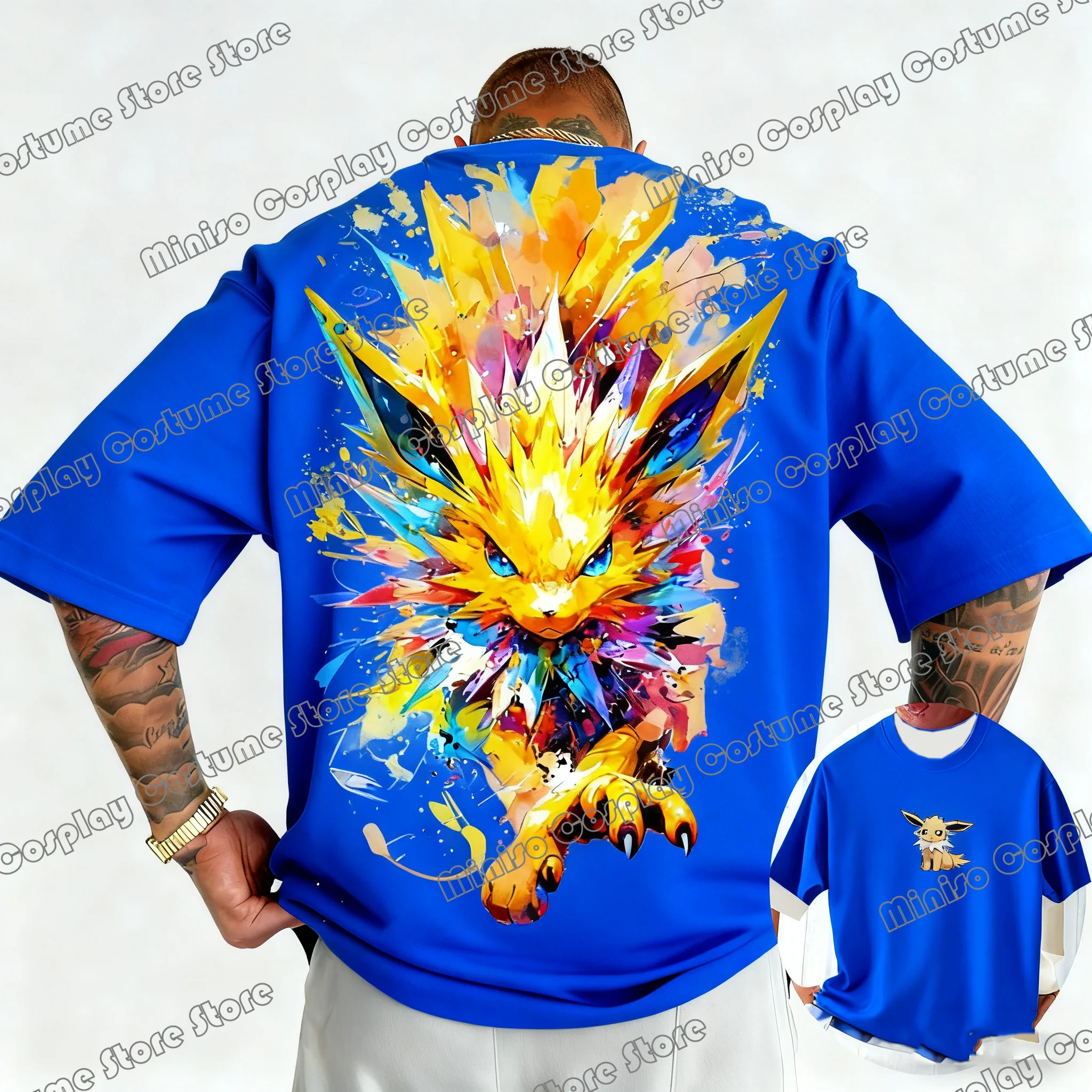 Canottiera in tessuto morbido Pokomo personaggio dei cartoni animati stampa 3D vestiti sulle spalle uomini, donne, adulti e bambini maniche corte