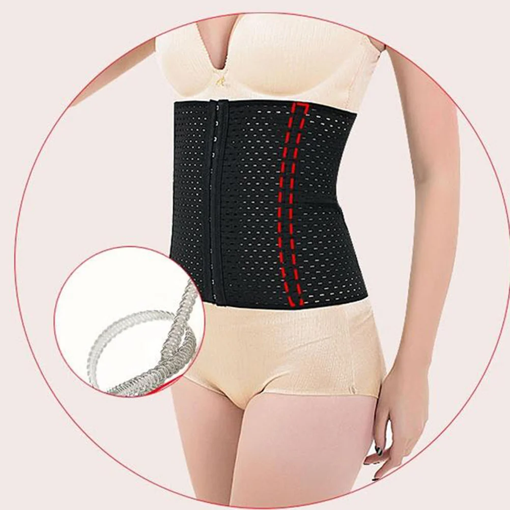 

Black Waist Tummy Slimming Shapewear Corset Girdle Size M Breathable High Elastic Postpartum Recovery Belt