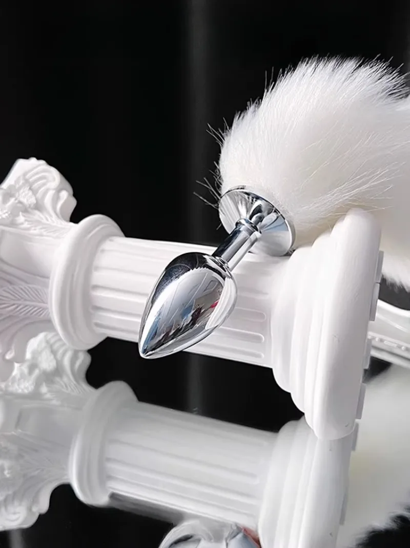 Uroczy i miękki pluszowy ogon lisa dla kobiet, idealny do cosplayu 2D, przebrania w stylu Fox Spirit, rekwizyt dla par, dodający zabawności.