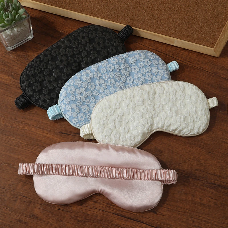 Eye Mask Cool Feeling Breathable Shading Sleep Mask Ultra Soft Light Blocking Eye Cover For Travel Night Sleeping Relaxation view 4