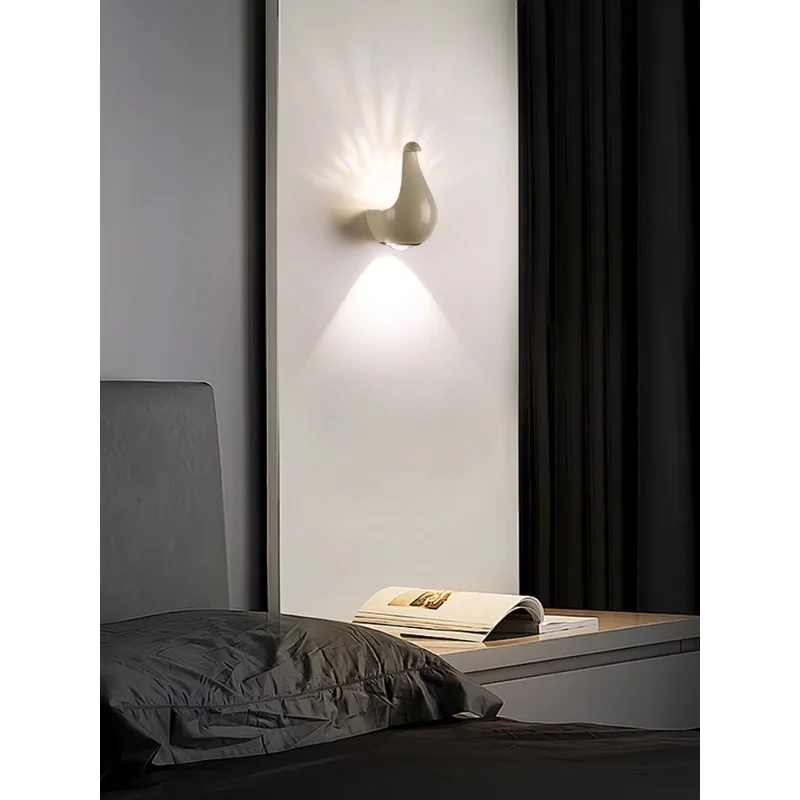 New sparrow feather creative personality wall lamp