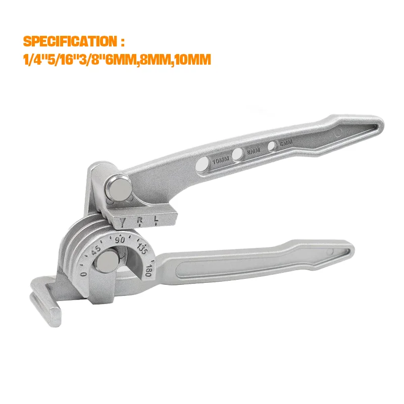 

1/4″ 5/16″ 3/8″ Multi Size Manual Alloy Pipe Bender 6mm8mm10mm 0-180° Adjustable Repaired Copper Tube Bending Home DIY Hand Tool
