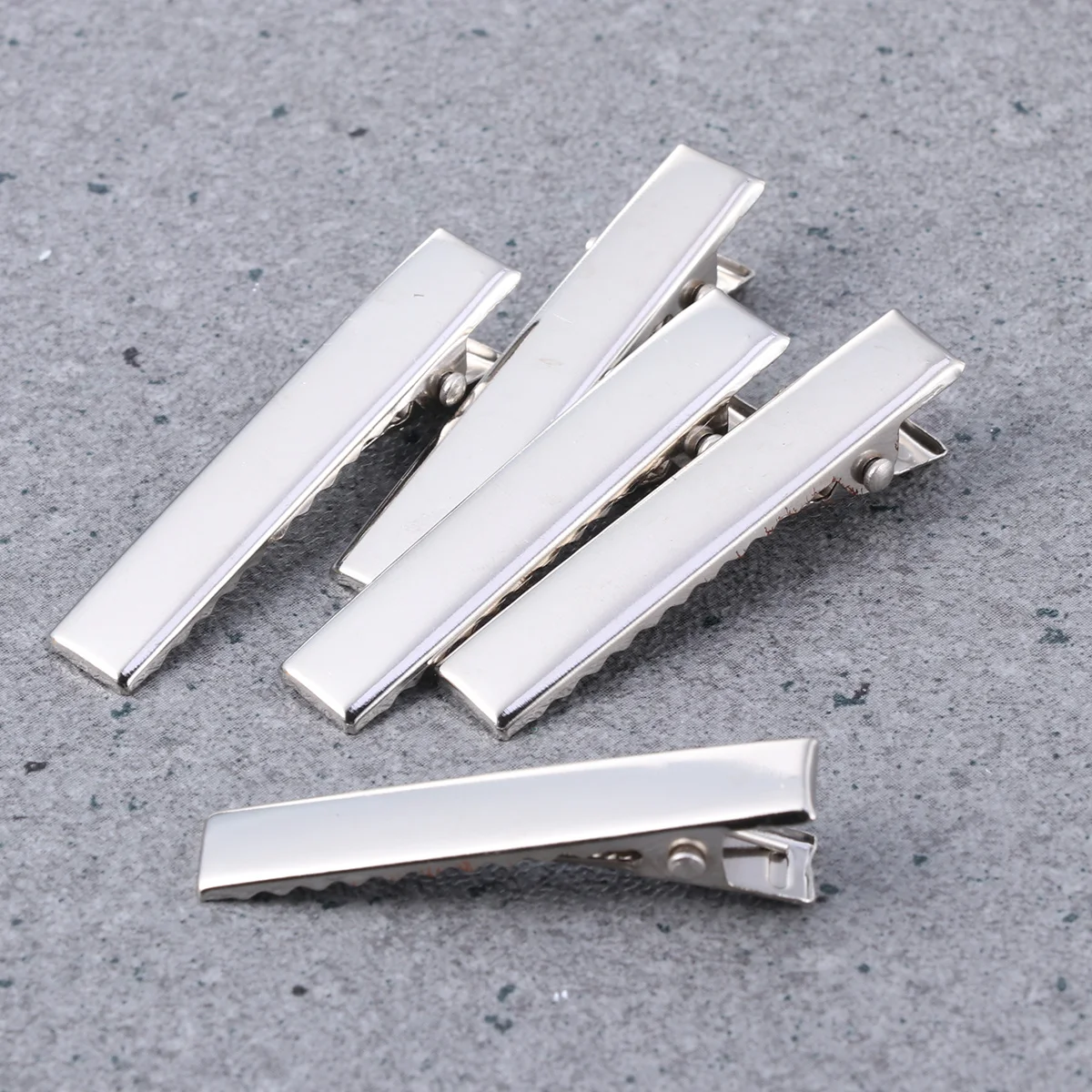 

50pcs 5.5Cm Silver Mini Alligator Hair Clips Iron Teeth For Diy Bows Flowers Tools Braiding Hair Accessories