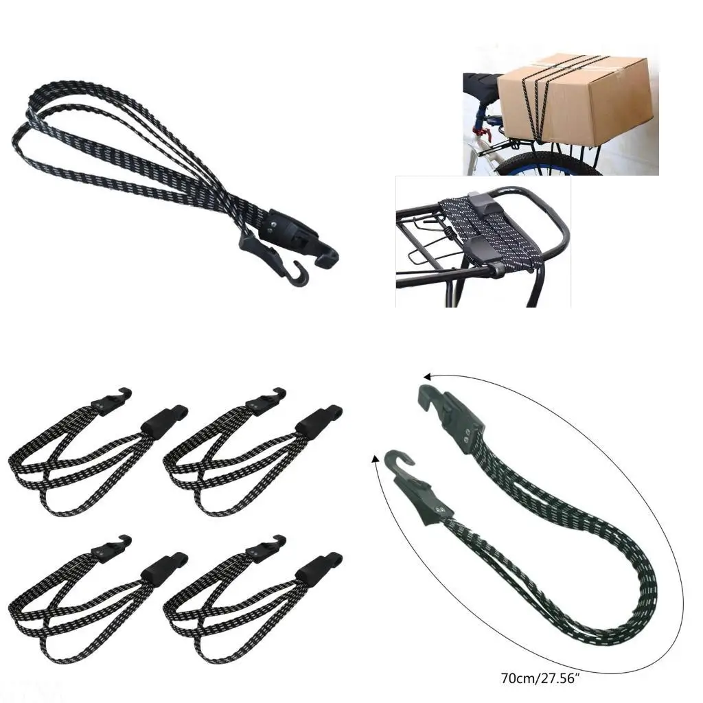 G7NA Elastic Bungee Cord Heavy Duty Luggage Straps Rope Hooks for Motorcycles Bikes