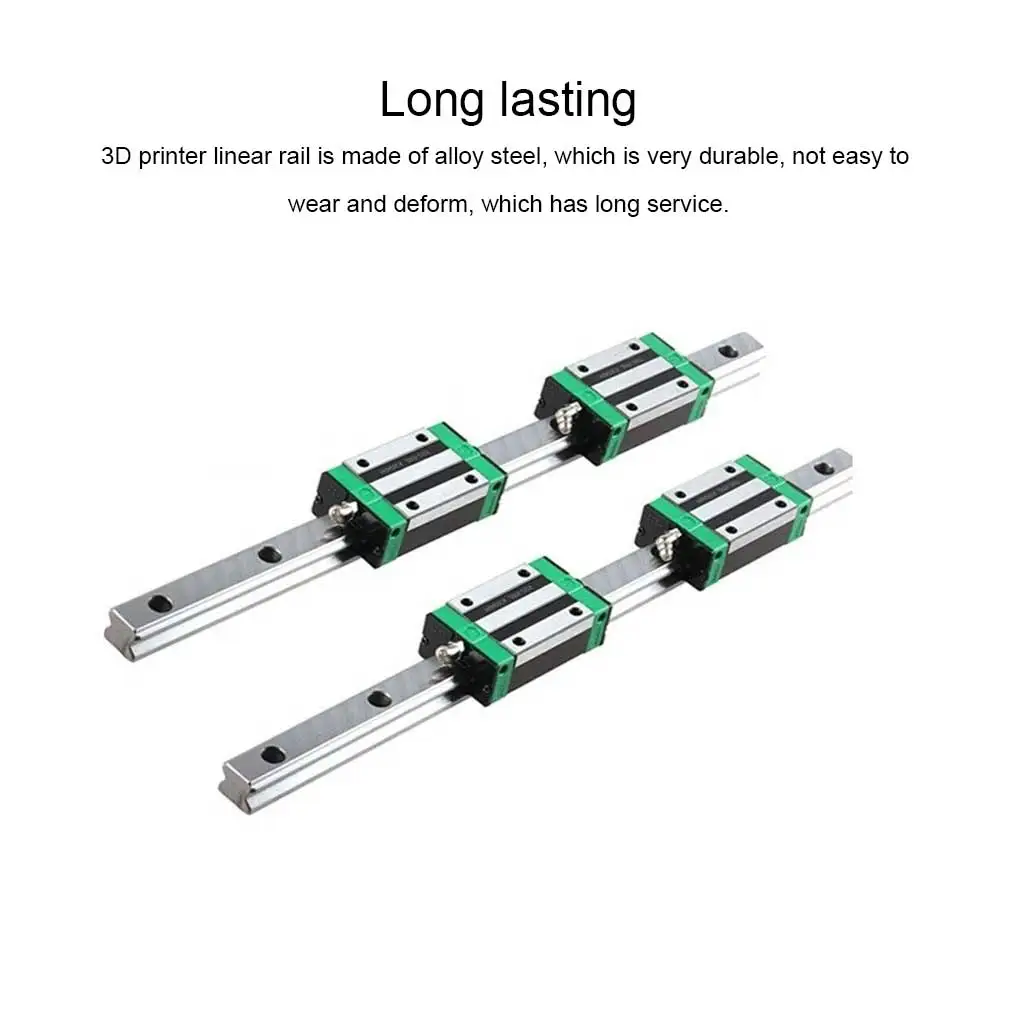 

2 Pieces Linear Slide Alloy Steel Rail Guide 3D Printer Parts Accessories