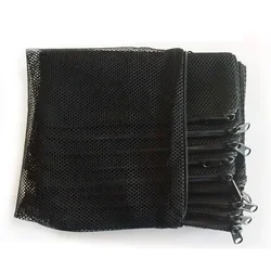 Bolsa de red de filtro para estanque de Acquarium, bolsa de malla para Bio Ball, medios de carbono, amoníaco, acuario, bolsa de aislamiento de pecera, blanco y negro, 10 Uds.