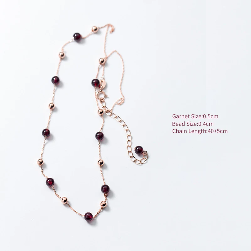 Modian Natural Bead Purple Crystal Choker Pendant Necklaces Charm Romantic Real 925 Sterling Silver Fashion Fine Jewelry Gift